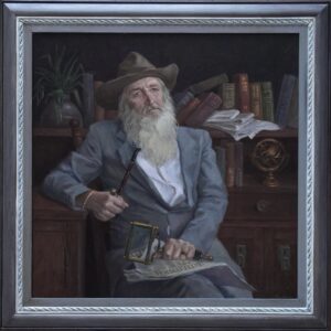 Литератор. 50/50. холст/масло. 2022